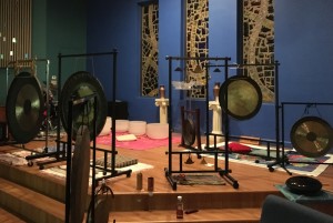 A scene from the most recent gong meditation I attended.