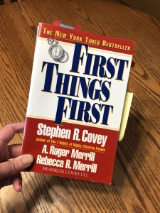 First Things Covey book