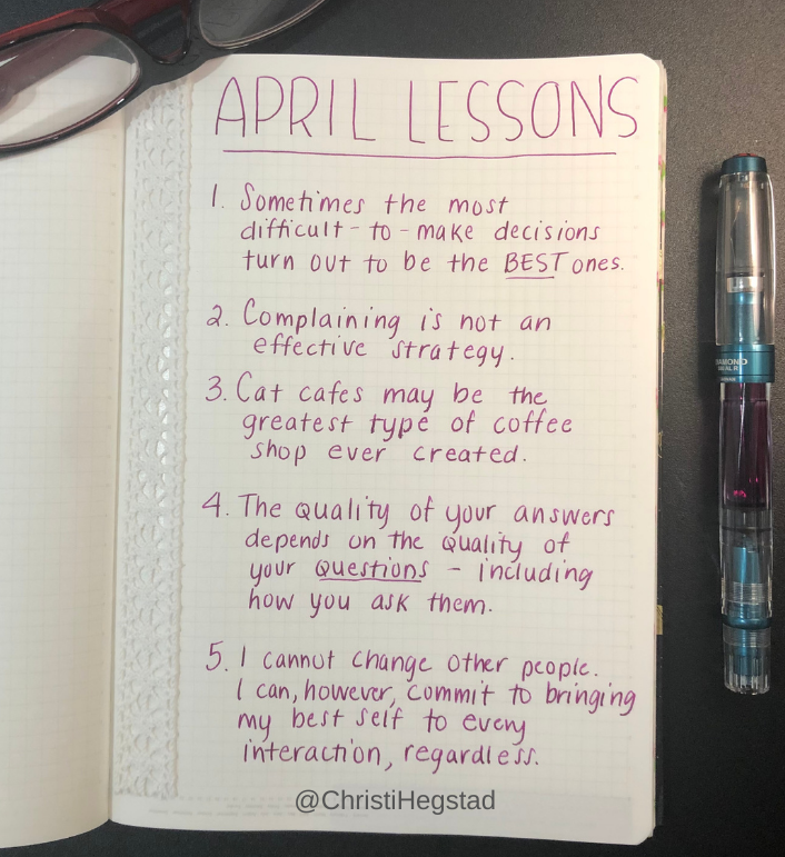 April Lessons 2022